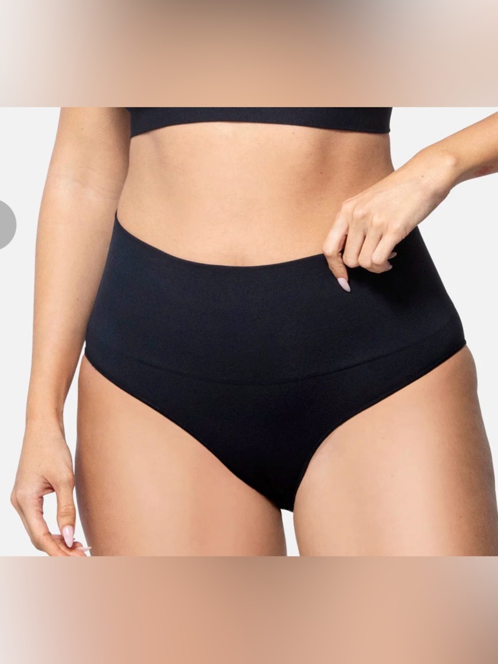 NWT Underoutfit 308 smoothing at waist brief, Black, Size Small